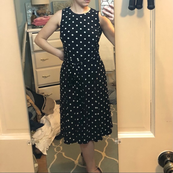 Flowy Polka Dot Dress - Picture 2 of 11